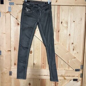 Rock Revival Dark Gray Skinny Jeans
